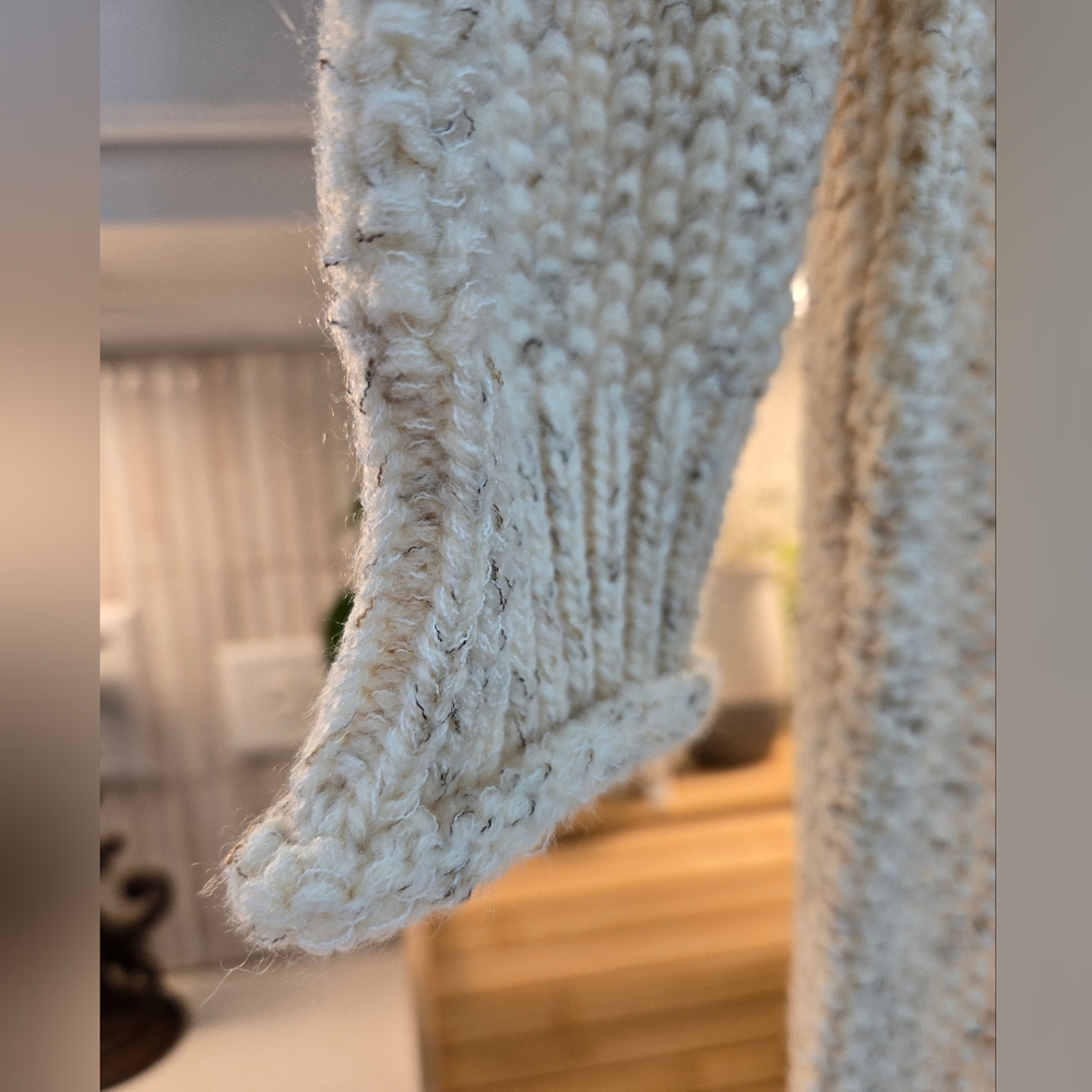 Knit Cream Sweater Dress - Picture 3 of 12